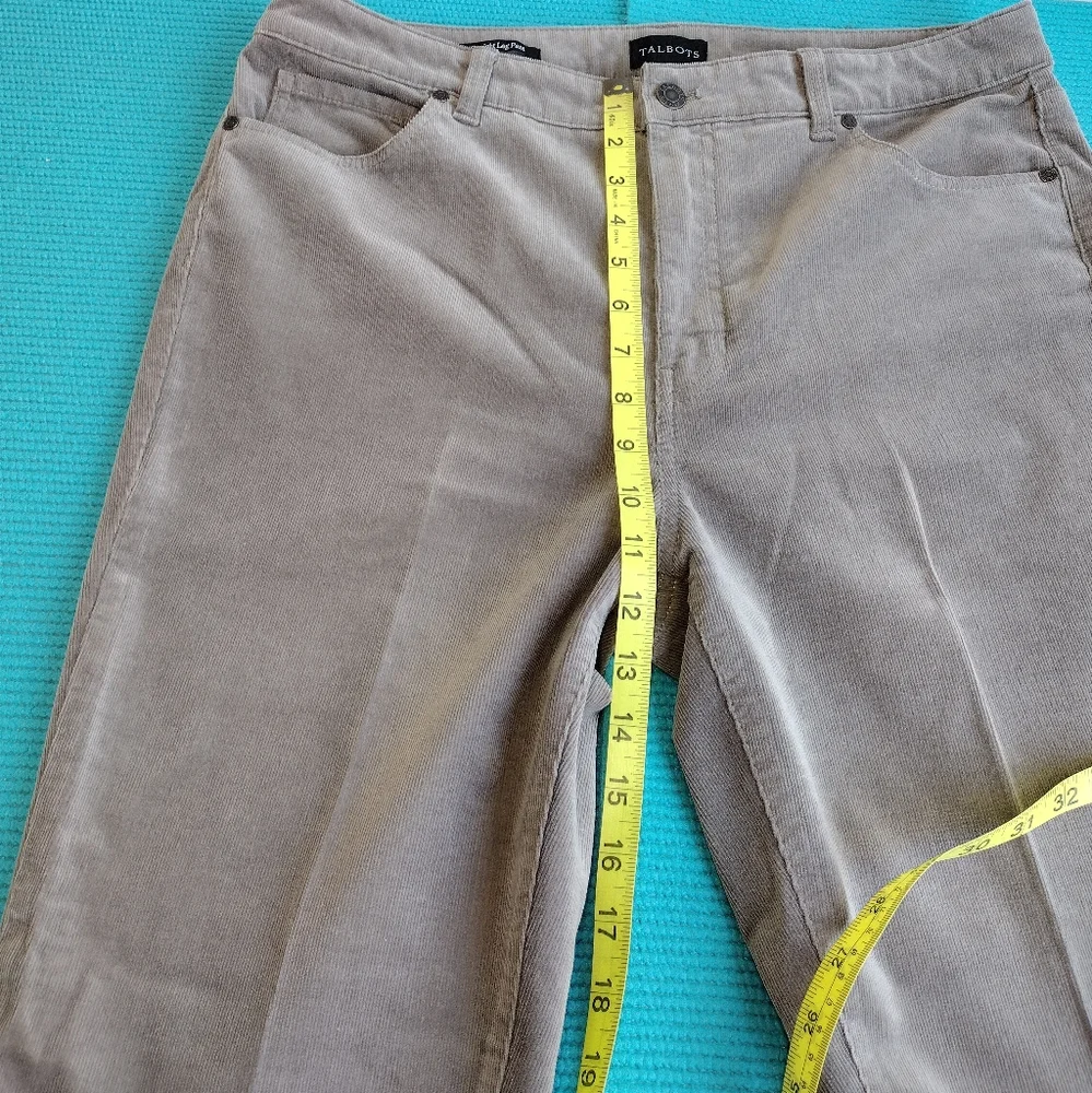 Talbots Womens Corduroy Straight Stretch Jeans High Rise 12P